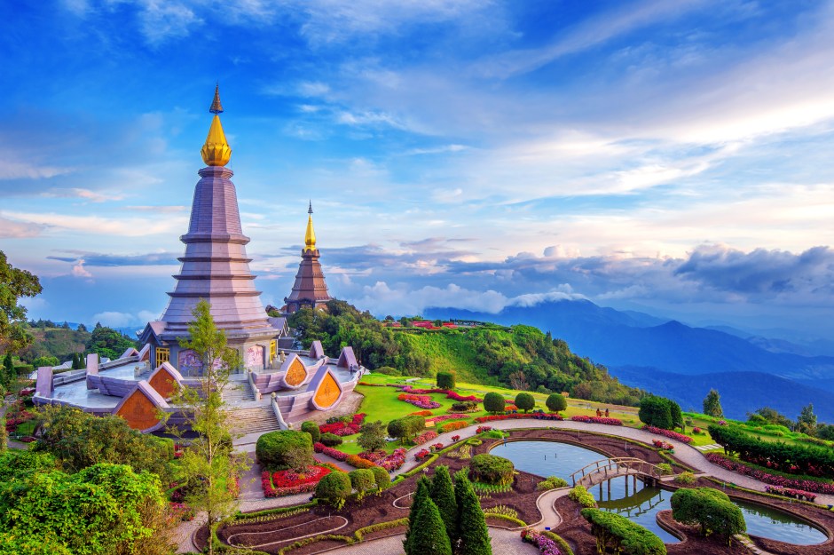 Landmark pagoda in doi Inthanon national